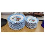 CHRISTMAS PLATE AND SAUCERS