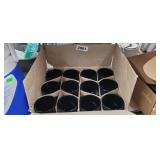 12 BLACK COFFEE CUPS