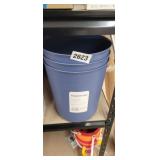 2 BLUE WASTE BASKETS
