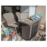 WICKER BAR WITH 2 CHAIRS