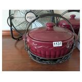 STONEWARE DISH WITH CARRIER