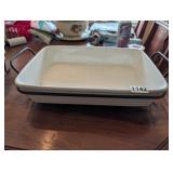 STONEWARE DISH WITH CARRIER