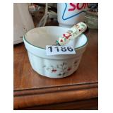 PFALTZGRAFF BUTTER BOWL AND KNIFE