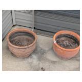 2 TERRA COTTA PLANTERS