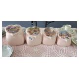 FLOUR, SUGAR, COFFEE AND TEA STORAGE DISHES