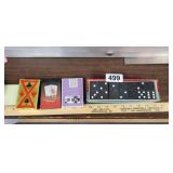 BOX OF DOMINOES AND 3 DECKS OF CARDS