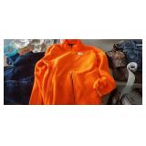 FIELDLINE ORANGE LONG SLEEVE FLEECE, SIZE LARGE