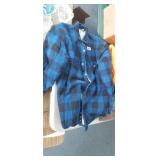 LINED FLANNEL RED HEAD SHIRT, SIZE LARGE, GENTLY E