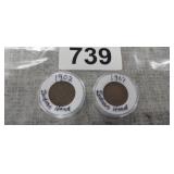 1902 & 1907 INDIAN HEAD PENNIES