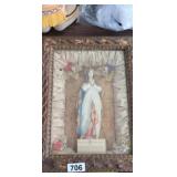 VINTAGE VIRGIN MARY SHADOW BOX