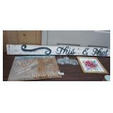 WOOD THIS & THAT SIGN, METAL SIGN, CAR HANGUP, HEL