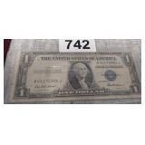 1935 BLUE SEAL ONE DOLLAR, SILVER CERTIFICATE