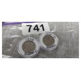 1936 & 1936-D BUFFALO HEAD NICKELS
