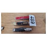 3 POCKET KNIVES