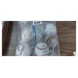 BAG FULL OF BASEBALLS, SOME SIGNED