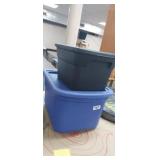 (2) TOTES WITH LIDS