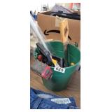 METAL BUCKET OF TOOLS