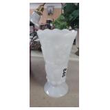 DECORATIVE MILK GLASS VASE