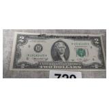 1976  UNCIRCULATED TWO DOLLAR FEDERAL RESERVE NOTE