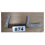 KA-BAR 3 BLADE POCKET KNIFE #1109