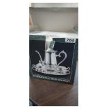 4 PC SILVER PLATED TEA / COFFEE SET, NEW IN BOX