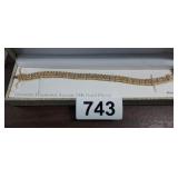 PRETTY DIAMOND ACCENT 18K GOLD PLATED BRACELET