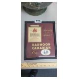 FRAMED HARDWOOD CANADIAN WHISKEY DECOR