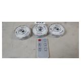 (3) SUBMERSIBLE POOL LED LIGHTS, FAN REMOTE