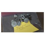 STERLING SILVER BRACELET WITH SOME STERLING CHARMS