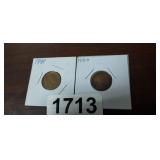 1919-D AND 1941 WHEAT PENNIES