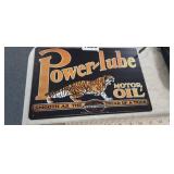 POWER-LUBE MOTOR OIL SIGN
