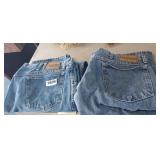 (2) WRANGLER JEANS, GENTLY USED 40 X 30