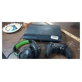 PLAY STATION 3 CONSOLE, CONTROLLER, HEADPHONES