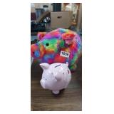 PIBBY BANK (CHIPPED) AND PIGGY PLUSH