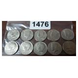 (10) KENNEDY HALF DOLLARS