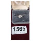 STERLING SILVER RING, SIZE 7