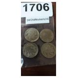 (4) BUFFALO NICKELS