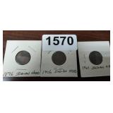 1896, 1906, 1907, INDIAN HEAD PENNIES