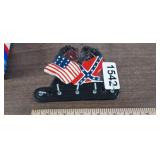 CAST IRON WALL HANGER, STARS & STRIPES, STARS & BA