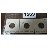 1894, 1901, 1907 INDIAN HEAD PENNIES
