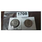 1985-D & 2023-D KENNEDY HALF DOLLARS