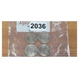 (4) 1971 EISENHOWER ONE DOLLAR COINS