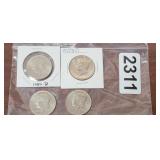 (4) KENNEDY HALF DOLLARS