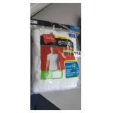 (6) HANES TAGLESS V-NECK TEES, SIZE LARGE, NEW