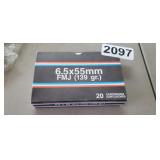 BOX OF (20) 6.5 X 55 AMMO