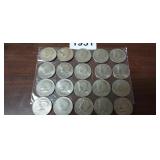(20) KENNEDY HALF DOLLARS