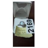 STERLING SILVER RING, SIZE 7.5