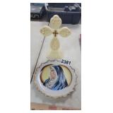 CROSS DECOR AND MARY PLATE