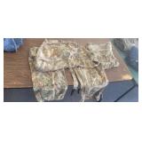CAMO BIBS SIZE 5X AND 3X REDHEAD SHIRT