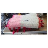 2 KNITTED THROW BLANKETS